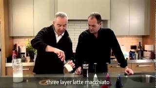 aerolatte  milk frother makes three layer caffè latte macchiato [upl. by Milson250]