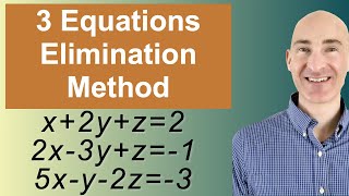 Solving Systems of 3 Equations Elimination [upl. by Karleen334]