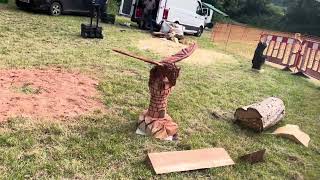 A fabulous range of wooden sculpture at Caerleon festival 2024 [upl. by Bourke163]