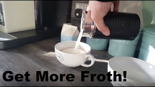 How to Get More Froth from Your Nespresso Coffee Aeroccino  Nespresso tips and help [upl. by Spector535]