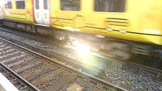 Merseyrail 507 009 making arcs at Birkdale station [upl. by Irolav]